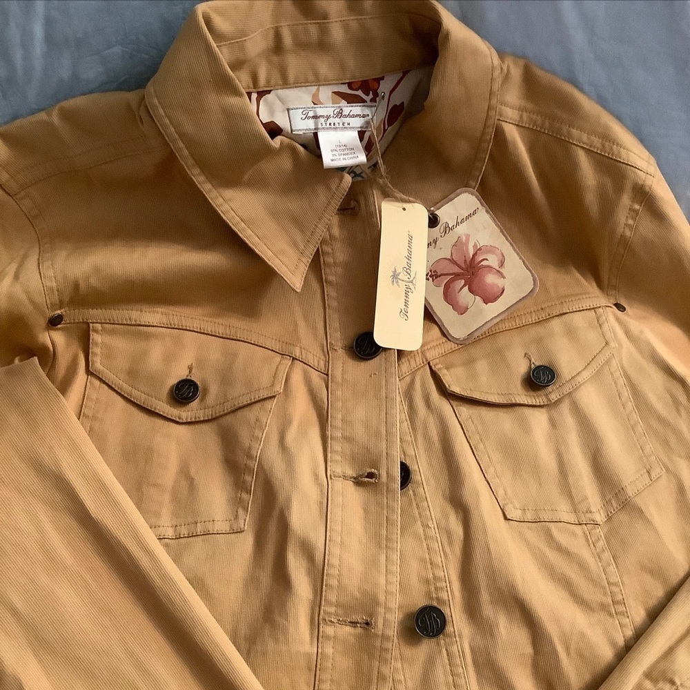 Tommy Bahama Laguna Beachford Button Front Women’s Mustard Jacket - Picture 8 of 13